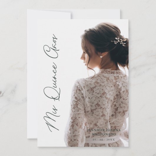 Calligrafía de extravagant para la fotografía Mini Einladung (Vorderseite)