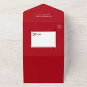 Calligrafie 5 Foto rot - alle in einer Urlaubskart All In One Einladung (Außenbereich)