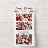 Calligrafie 5 Foto rot - alle in einer Urlaubskart All In One Einladung (Innen Boden)