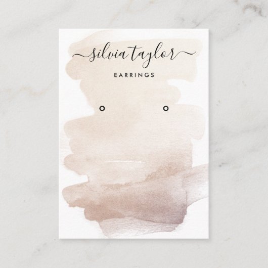 Calligrafie-Abstrakt-Ohrring-Logo Visitenkarte (Vorderseite)