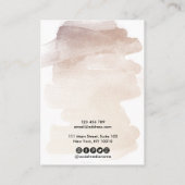 Calligrafie-Abstrakt-Ohrring-Logo Visitenkarte (Rückseite)