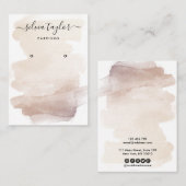 Calligrafie-Abstrakt-Ohrring-Logo Visitenkarte (Vorne/Hinten)