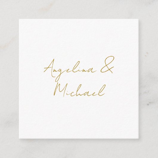 Calligrafie Beruflich Elegance Gold Color Begleitkarte (Vorderseite)