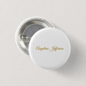 Calligrafie Beruflich Elegance Gold Color Button (Vorne & Hinten)