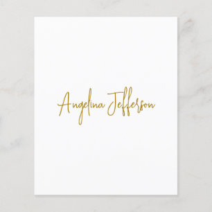 Calligrafie Beruflich Elegance Gold Color Flyer