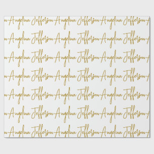 Calligrafie Beruflich Elegance Gold Color Geschenkpapier