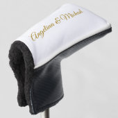 Calligrafie Beruflich Elegance Gold Color Golf Headcover (3/4 Vorderseite)