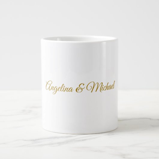 Calligrafie Beruflich Elegance Gold Color Jumbo-Tasse (Vorderseite)