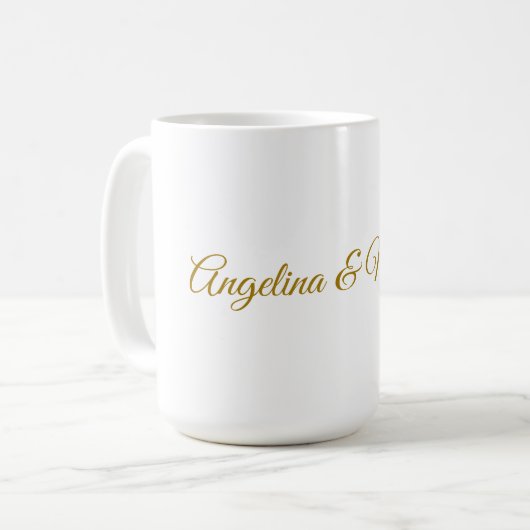 Calligrafie Beruflich Elegance Gold Color Kaffeetasse (Vorderseite Links)