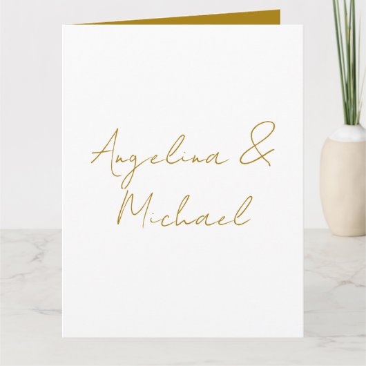 Calligrafie Beruflich Elegance Gold Color Karte (Vorderseite)