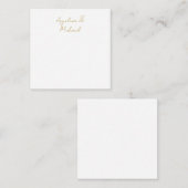 Calligrafie Beruflich Elegance Gold Color Mitteilungskarte (Vorne/Hinten)