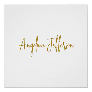 Calligrafie Beruflich Elegance Gold Color Poster