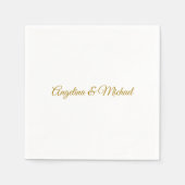 Calligrafie Beruflich Elegance Gold Color Serviette (Vorderseite)