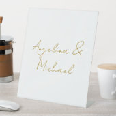 Calligrafie Beruflich Elegance Gold Color Sockelschild (In Situ)