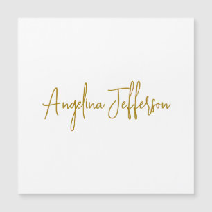 Calligrafie Beruflich Gold Color Magnetic Card Magnetkarte