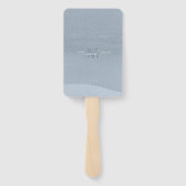 Calligrafie Blumenzeremonie Blue ID771 Fächer (Rückseite)