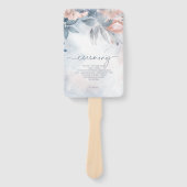 Calligrafie Blumenzeremonie Blue ID771 Fächer (Vorderseite)