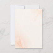 Calligrafie Blush Pink Wasserfarbe Hochzeit QR RSVP Karte (Rückseite)