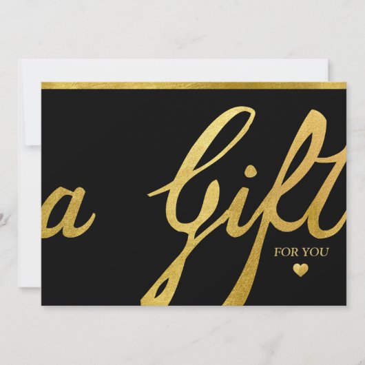 Calligrafie Custom Gold Foil Geschenkgutschein (Vorderseite)