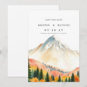 Calligrafie Digital Mountain Save The Date (Vorne/Hinten)