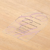 Calligrafie Dusty Pink Monogram Arch Wedding Acryleinladungen (Ablage )