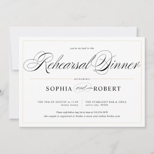 Calligrafie Einfache Linien - Probe Einladung (Vorderseite)