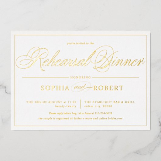 Calligrafie Einfache Linien - Probe Folieneinladung (Vorderseite)