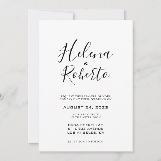 Calligrafie Einladung (Vorderseite)