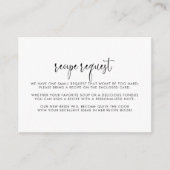 Calligrafie Elegante Script-Hochzeitsszenario-Anfr Begleitkarte (Vorderseite)