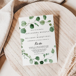 Calligrafie Eukalyptus Spanish Wedding Einladung