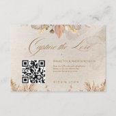 Calligrafie Fall Boho Capture Die Liebe QR-Code Begleitkarte (Vorderseite)