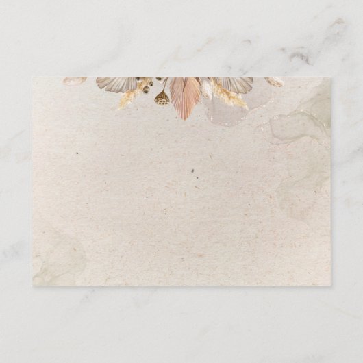 Calligrafie Fall Boho Capture Die Liebe QR-Code Begleitkarte (Rückseite)