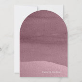 Calligrafie Floral Mauve Arch ID771 Einladung (Rückseite)