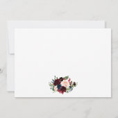 Calligrafie Floral New Wedding Date Card Save The Date (Rückseite)