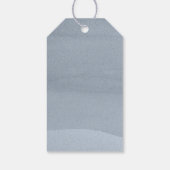 Calligrafie Floral Vielen Dank Herz Blue ID771 Geschenkanhänger (Rückseite)