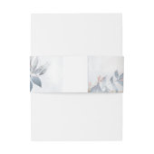 Calligrafie Floral Wedding Blue ID771 Einladungsbanderole (Rückseitenbeispiel)