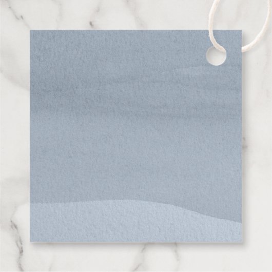 Calligrafie Floral Wedding Dusty Blue ID771 Geschenkanhänger (Rückseite)