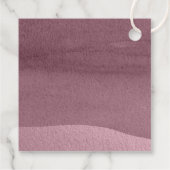 Calligrafie Floral Wedding Mauve ID771 Geschenkanhänger (Rückseite)