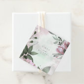 Calligrafie Floral Wedding Mauve ID771 Geschenkanhänger (Beispiel)