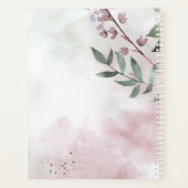 Calligrafie Floral Wedding Mauve ID771 Planer (Rückseite)