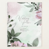 Calligrafie Floral Wedding Mauve ID771 Planer (Vorderseite)