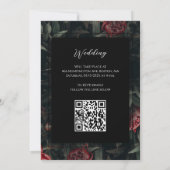 Calligrafie florale gotische Hochzeitseinladung Einladung (Rückseite)