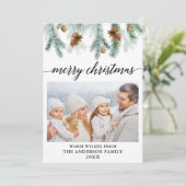 Calligrafie Foto Feiertagskarte (Stehend Vorderseite)