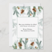 Calligrafie Foto Feiertagskarte (Rückseite)