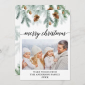 Calligrafie Foto Feiertagskarte (Vorne/Hinten)