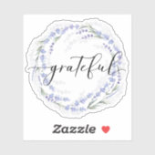 Calligrafie Grateful Lavender Wreath Aufkleber (Blatt)