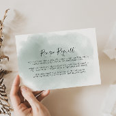 Calligrafie-Grüne Hochzeitsrezeptur Begleitkarte