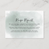 Calligrafie-Grüne Hochzeitsrezeptur Begleitkarte (Vorderseite)
