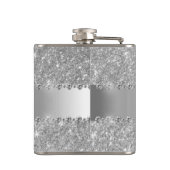 Calligrafie Handgeschriebene Diamond Rose Gold Gli Flachmann (Rückseite)