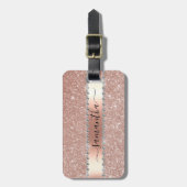 Calligrafie Handgeschriebene Diamond Rose Gold Gli Gepäckanhänger (Vorderseite vertikal)